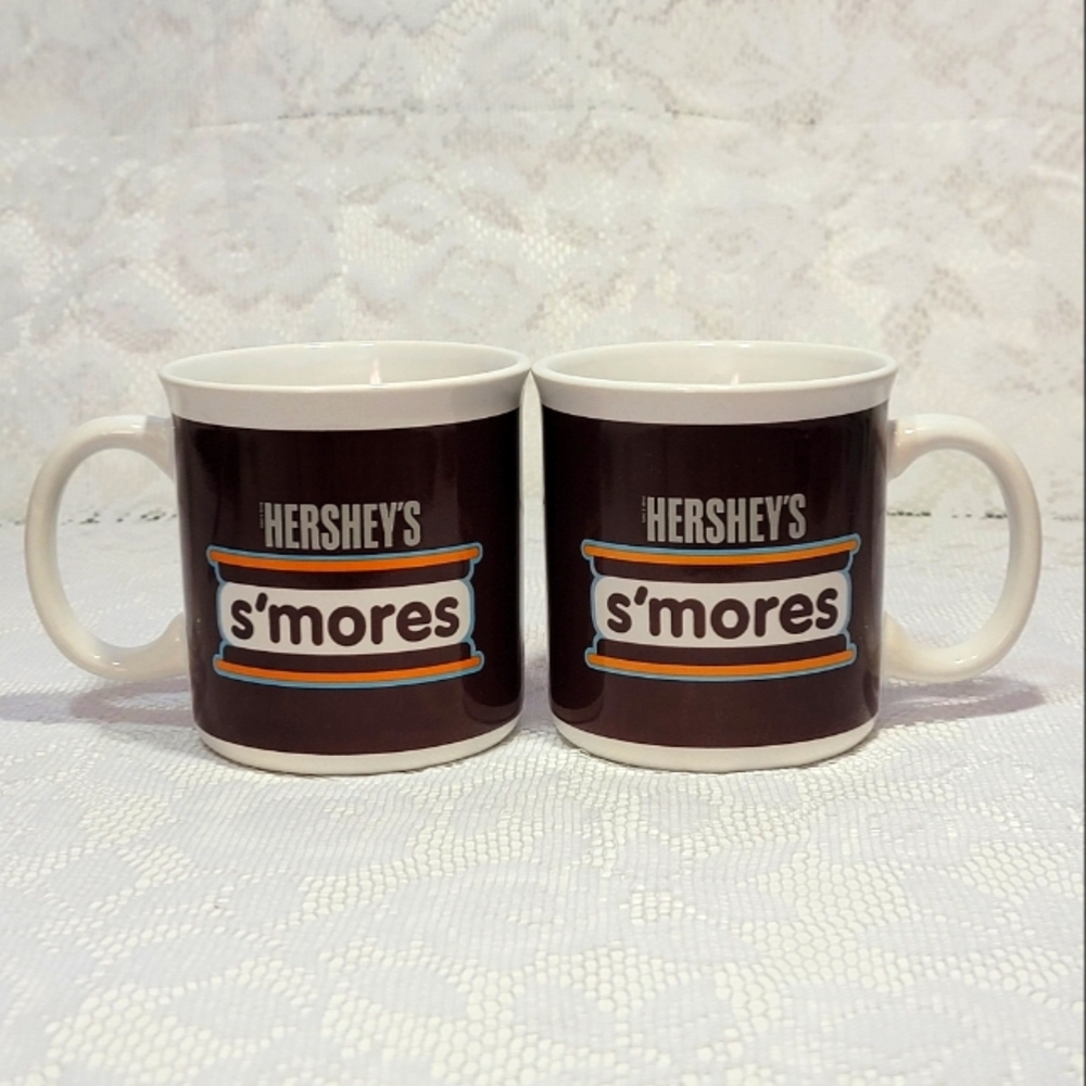 Set of 2 Hershey's S'mores Brown Ceramic Mugs Official Licensed Galerie Product